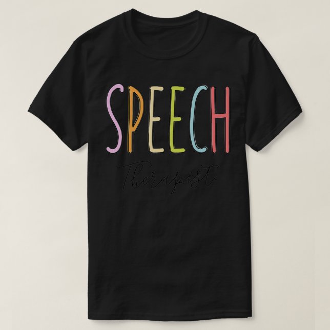 Camiseta Linguagem de Fala Fala Fita Corante Cores de Paste (Frente do Design)