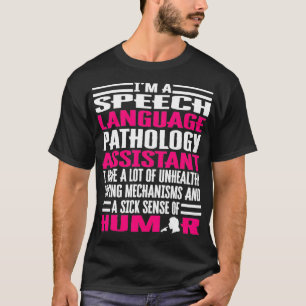Camiseta Linguagem de fala Patologia Assistente Roupa Engra