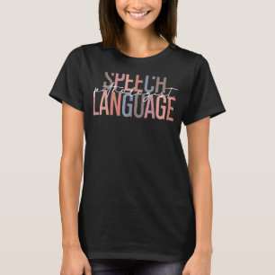 Camiseta Linguagem de língua SLP Patologista de fala Terapi