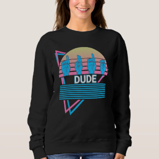 Camiseta Linguagem de Sinais ASL Cara Retro
