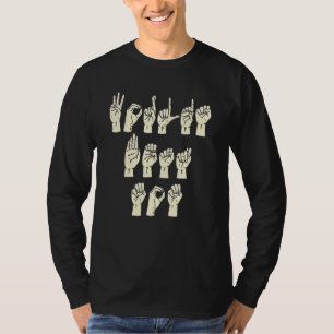 Camiseta Linguagem de Sinais ASL Melhor Mãe do Mundo Ortogr