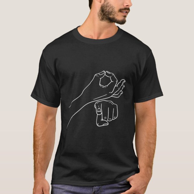 Camiseta linguagem de sinais Asl Novidade explícita (Frente)