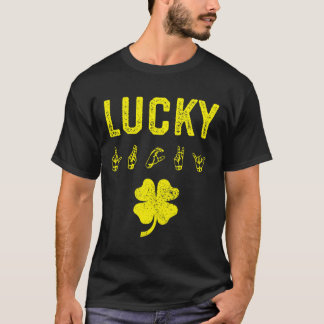 Camiseta Linguagem de Sinais Sortuda Conscientização dos Su