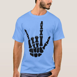 Camiseta Linguagem de Sinal Americano ASL Amo-Te Skeleton H