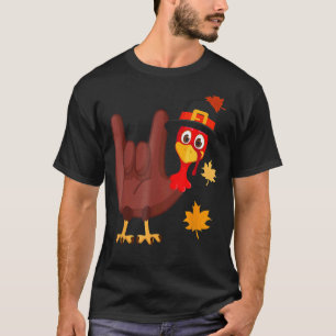 Camiseta Linguagem de Sinal Americano Turca Que Eu Te Amo