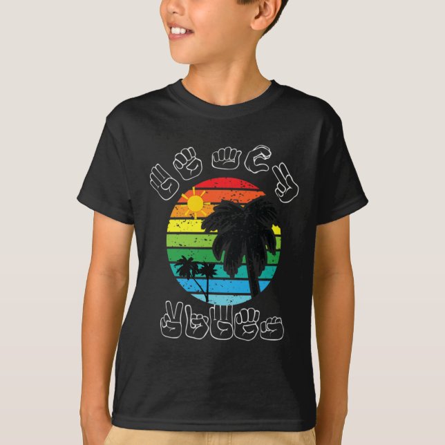Camiseta Linguagem de Sinal de Asl Roupa Praia Deficientes  (Frente)