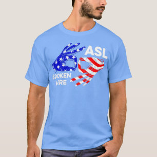 Camiseta Linguagem de Sinal de Classe ASL Fala Graduação de