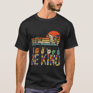 Camiseta Linguagem de Sinal de Mão Asl Quebra-cabeça Autism