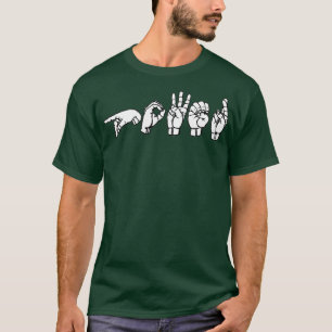 Camiseta Linguagem de Sinal POWER ASL Design 3