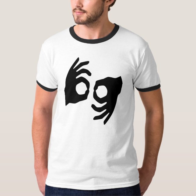 Camiseta linguagem gestual (Frente)