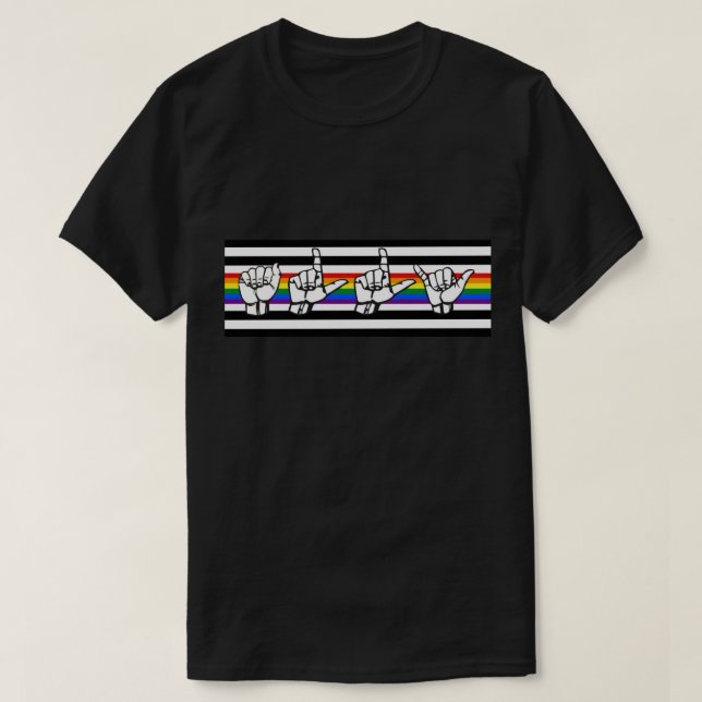 Camiseta Linguagem gestual do americano do orgulho do (Frente do Design)