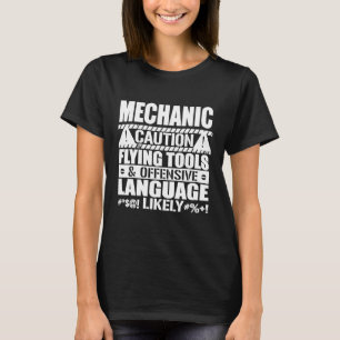 Camiseta Linguagem Mecânica Mecânica de Ferramentas de Voo