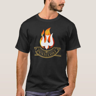 Camiseta Línguas de Fogo da Pomba de Pentecostes Espírito S