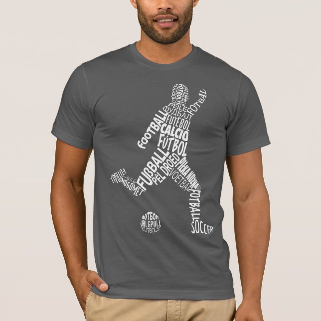 Camiseta Línguas de futebol (branco) (Frente)
