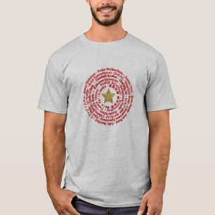 Camiseta Línguas diferentes do Feliz Natal customizáveis