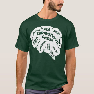 Camiseta Linguística Multilinguista de Várias Línguas