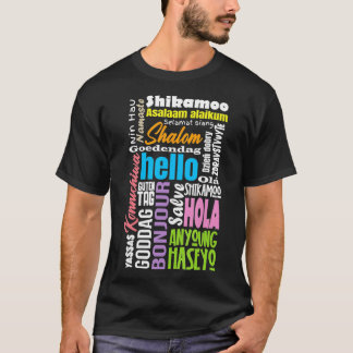 Camiseta Linguística Multilinguista de Várias Línguas