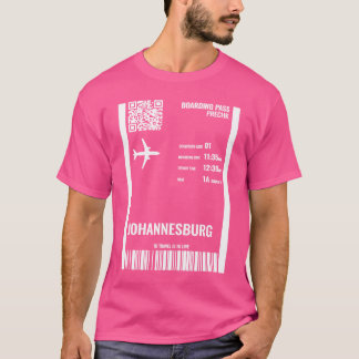 Camiseta Linha aérea de embarque de Joanesburgo África do S
