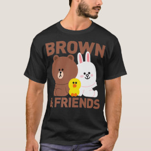 Camiseta Linha Amigos Marrom e Amigos Trio Premium