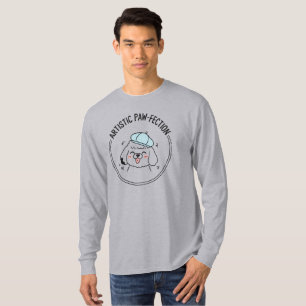 Camiseta Linha Artística de Cachorro Poodle Cinza Aestética