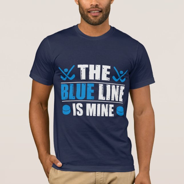 Camiseta Linha Azul de Hóquei (Frente)