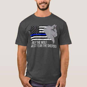Camiseta Linha Azul fina Apenas o lobo deve temer a ovelha