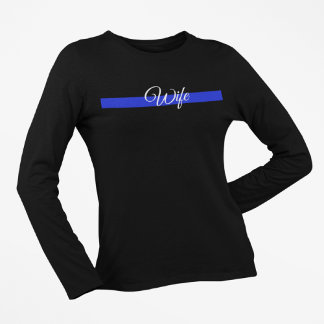 Camiseta Linha Azul Fino: Esposa da Polícia