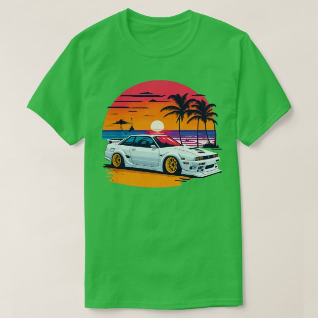 Camiseta Linha branca do horizonte gtr (Frente do Design)