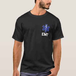 Camiseta Linha branca esbranquiçada e paramédica EMT Gi