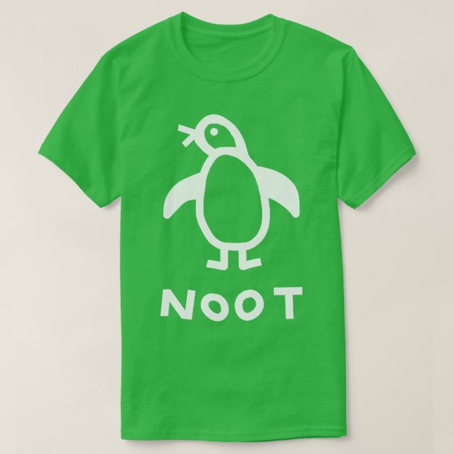 Camiseta Linha branca SPortrait Penguin Gráfico mínimo (Frente do Design)