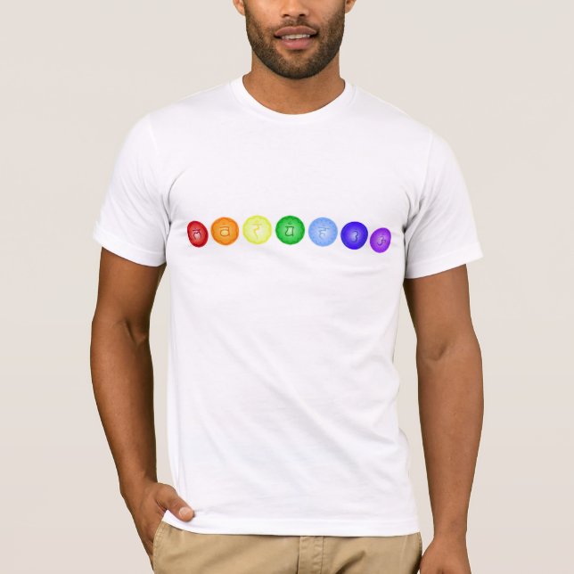 Camiseta Linha de 7 Chakras (Frente)