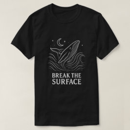 Camiseta Linha de Arte de Baleia Brilhante - Poder Oceânico