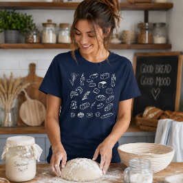 Camiseta Linha de Arte de Pães Artesanais de Padar