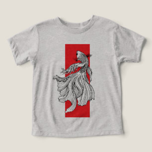 Camiseta Linha de Arte de Peixe Betta Gracioso – Minimalist