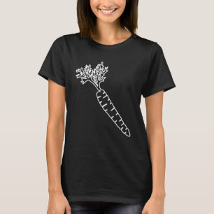 Camiseta LINHA DE CARROT Vegetais Saudáveis Comida Yummy Ve