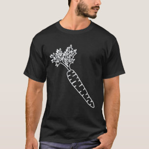 Camiseta LINHA DE CENOURA Legumes Comida Saudável Delicioso