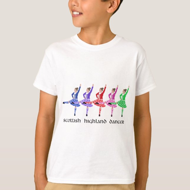 Camiseta Linha de Dança das Terras Altas Escocesas (Frente)