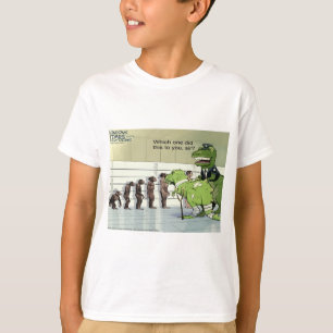 Camiseta Linha de Dinossauros da Polícia Meninos Engraçado