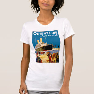 Camiseta Linha de Oriente a Austrália