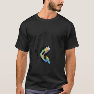 Camiseta Linha de Pesca Silhueta de Pesca