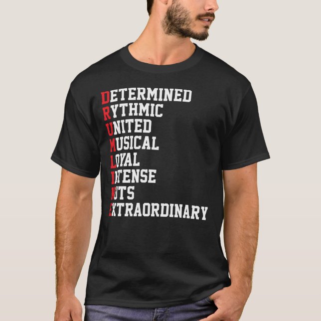 Camiseta Linha de tambor do tambor de Banda (Frente)