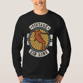 Camiseta Linha de Zip Clássico Vintage Retro 60s 70s Esport
