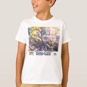 Camiseta Linha do almoço do dinossauro do café de Dino