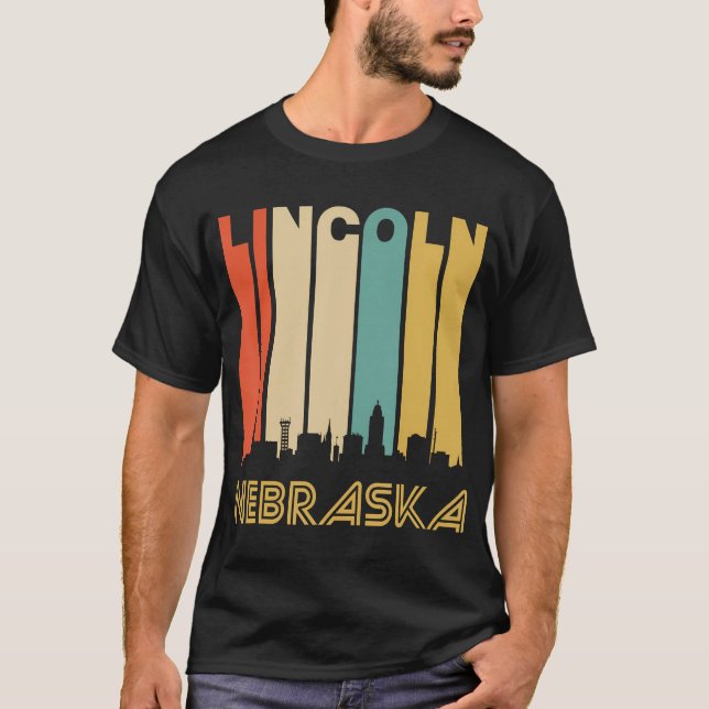 Camiseta Linha Do Centro Lincoln De Nebraska, De 1970 (Frente)