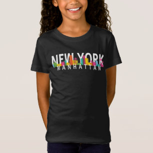 Camiseta Linha do horizonte de New York Manhattan com palma