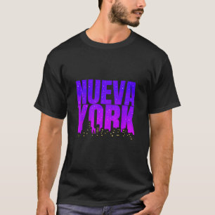 Camiseta Linha do horizonte de Nova Iorque à noite em Nueva