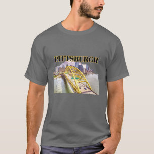 Camiseta Linha do horizonte Pittsburgh e Ponte Fort Pitt