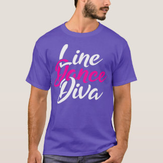 Camiseta Linha do País Ocidental Dançando Diva Mulheres na