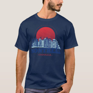 Camiseta Linha do Skyline para Montreal Canadá