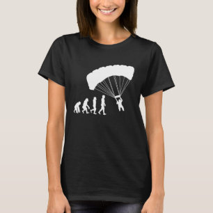 Camiseta Linha do Tempo Caveman da Evolução Parapente